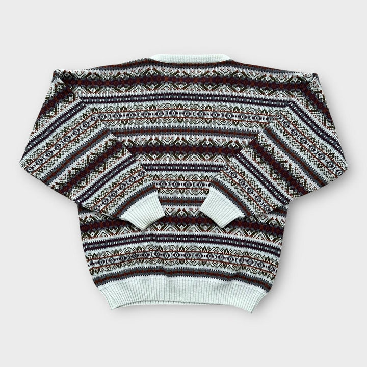 Vintage 90’s patterned knit jumper- XL