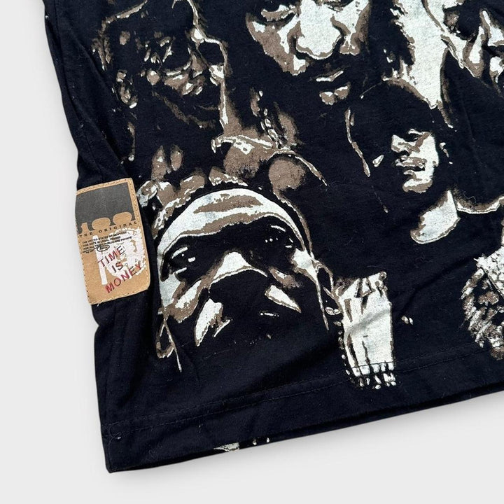 Time is Money Hip-Hop all over print rap tee - XL