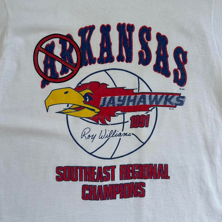 Vintage Kansas basketball graphic tee - large