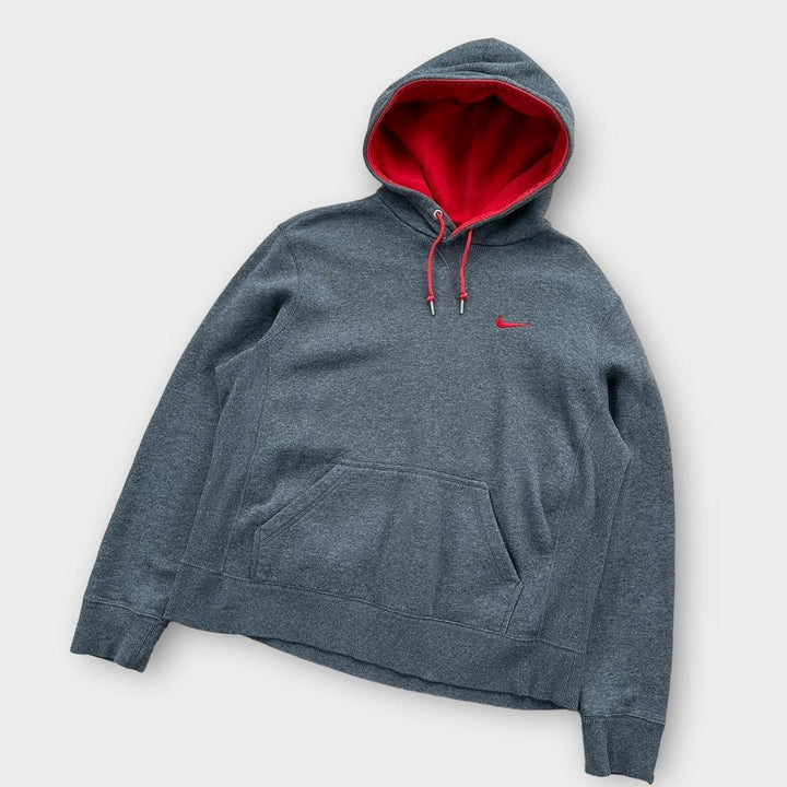 Nike swoosh hoodie in grey - medium
