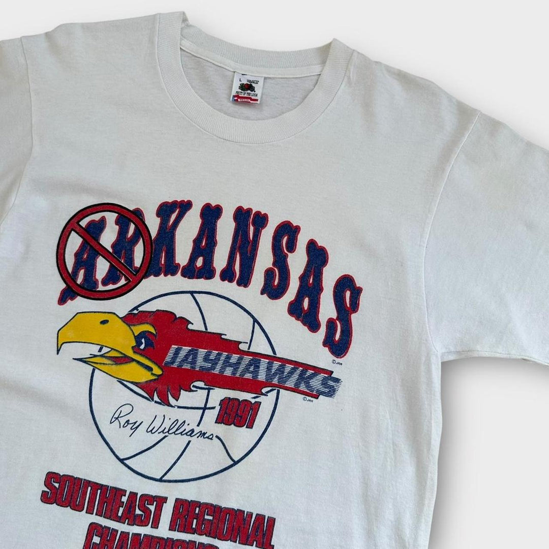 Vintage Kansas basketball graphic tee - large