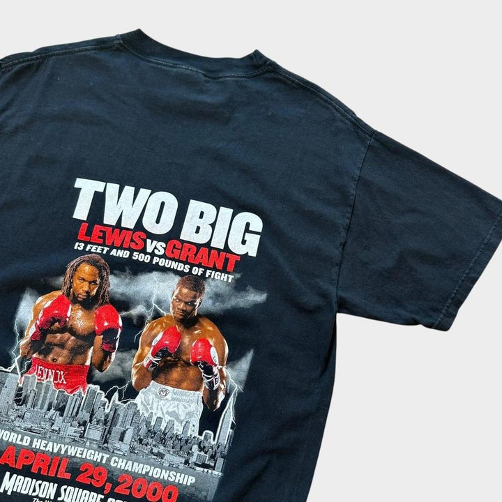 Vintage boxing graphic tee Lewis bs Grant - large