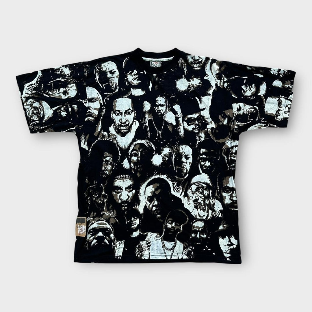 Time is Money Hip-Hop all over print rap tee - XL