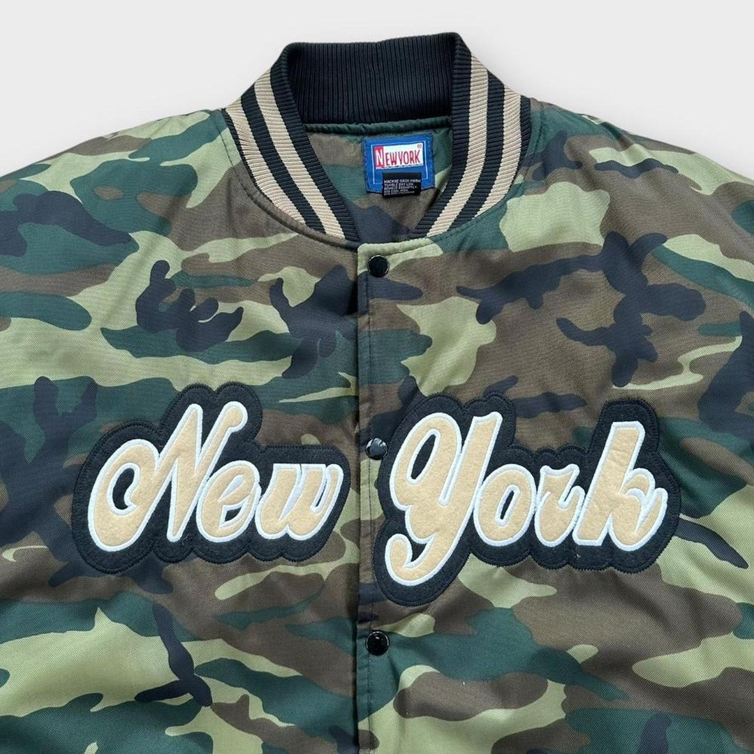 Vintage New York camouflage bomber jacket - XL (fits like an XXL)
