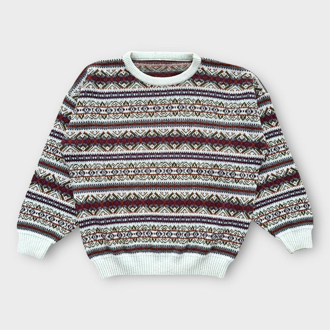 Vintage 90’s patterned knit jumper- XL
