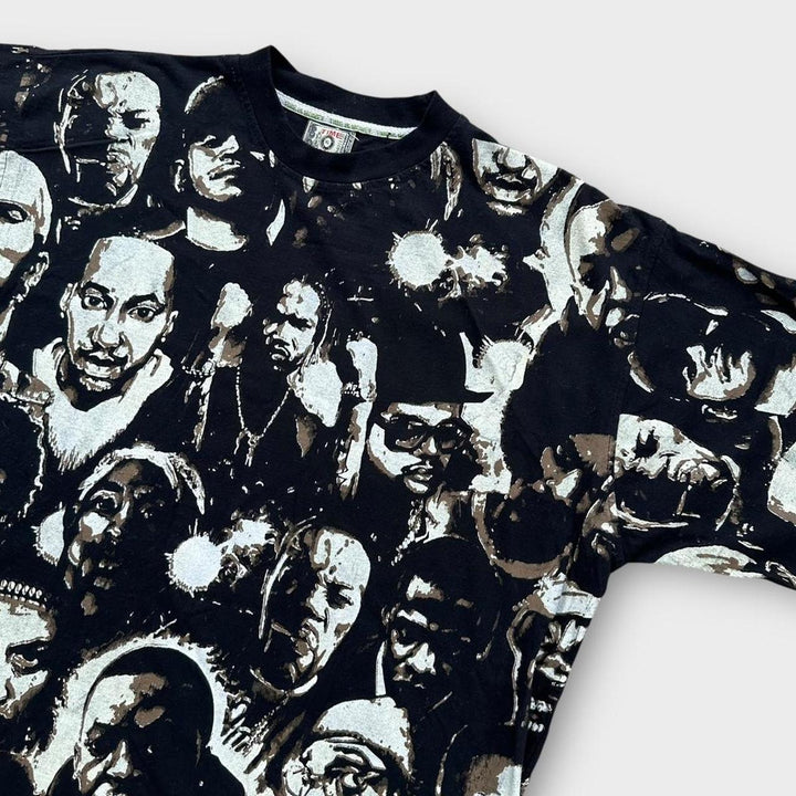 Time is Money Hip-Hop all over print rap tee - XL