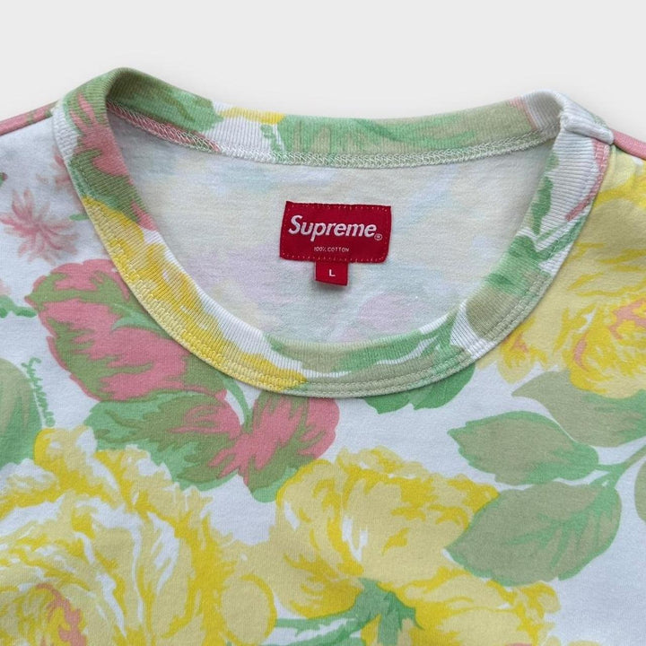 Supreme flowers graphic tee - large