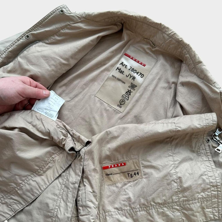 Prada sport technical trench coat - women’s medium size 44 (check