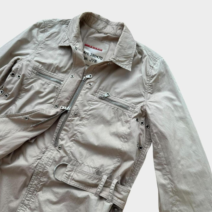 Prada sport technical trench coat - women’s medium size 44 (check