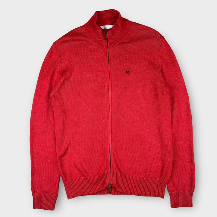 Vintage Thomas Burberry zip up knit jumper - XL