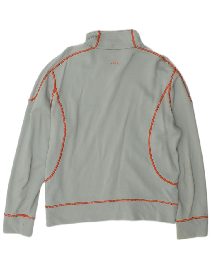 Hugo Boss Mens Tracksuit Top Jacket Medium Grey Cotton