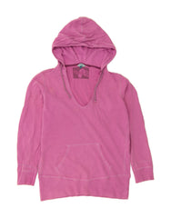 FAT FACE Womens Hoodie Jumper UK 14 Large Pink Cotton