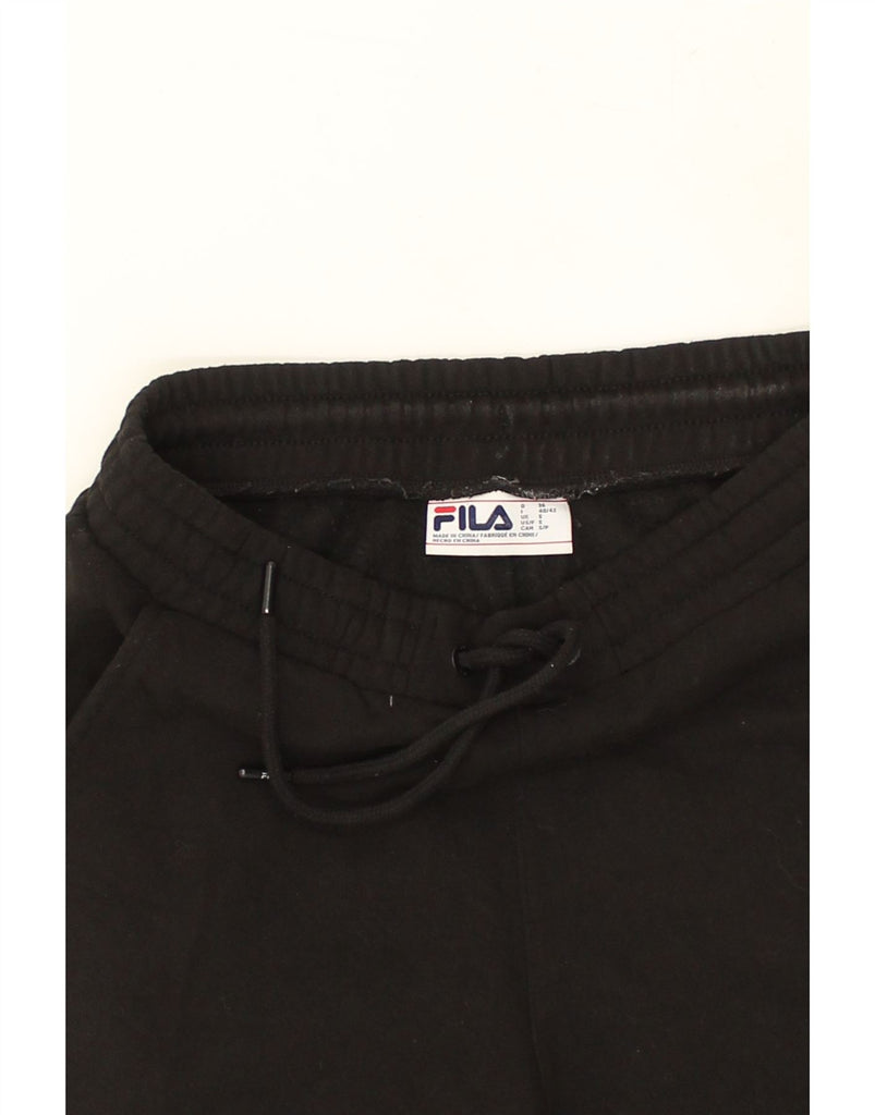 FILA Mens Tracksuit Trousers Joggers Small Black Cotton | Vintage Fila | Thrift | Second-Hand Fila | Used Clothing | Messina Hembry 