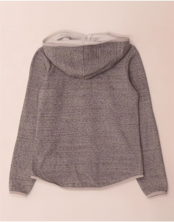 Marks & Spencer Womens Zip Hoodie Sweater UK 10 Small Grey Flecked