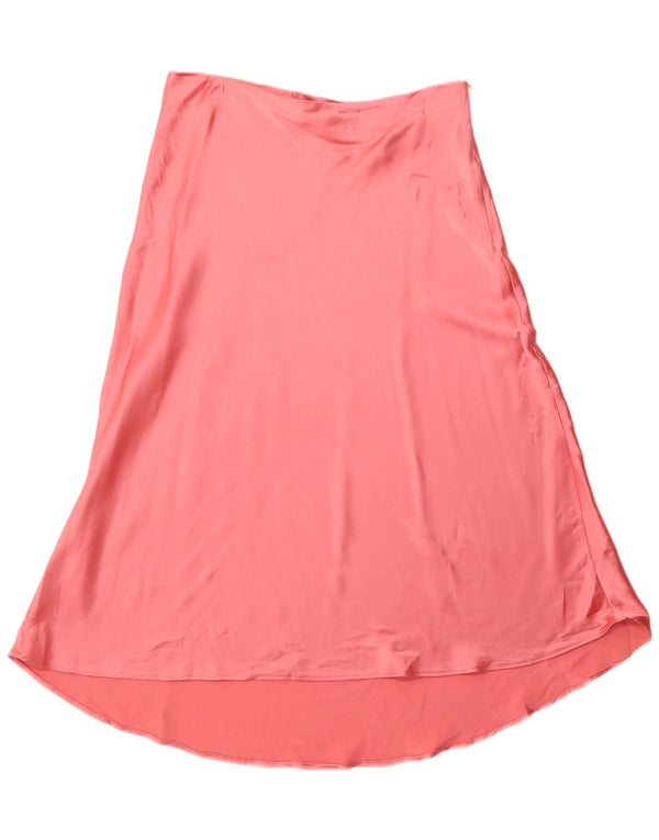 ZARA Womens High Waist A-Line Skirt XL W32  Pink Polyester
