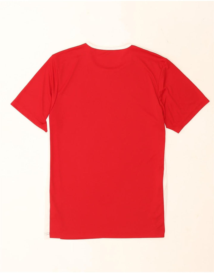 Adidas Mens Aeroready T-Shirt Top Medium Red Colourblock Polyester