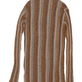 Zara Womens Top Long Sleeve UK 12 Medium Brown Striped