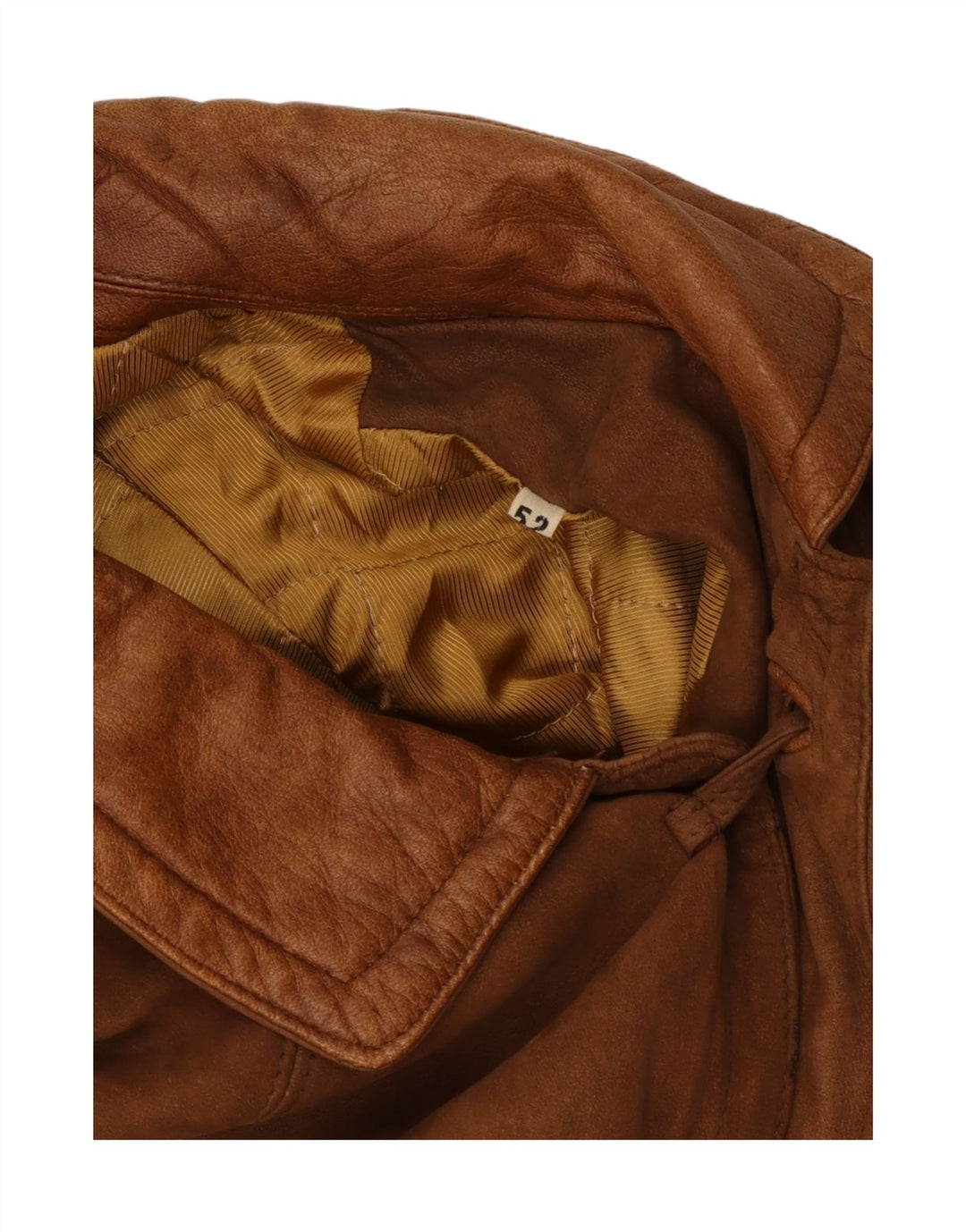 Vintage Mens Leather Jacket IT 52 XL Brown