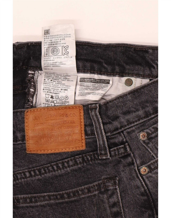 Levi's Womens Wedgie Straight Jeans W26 L26 Grey Cotton