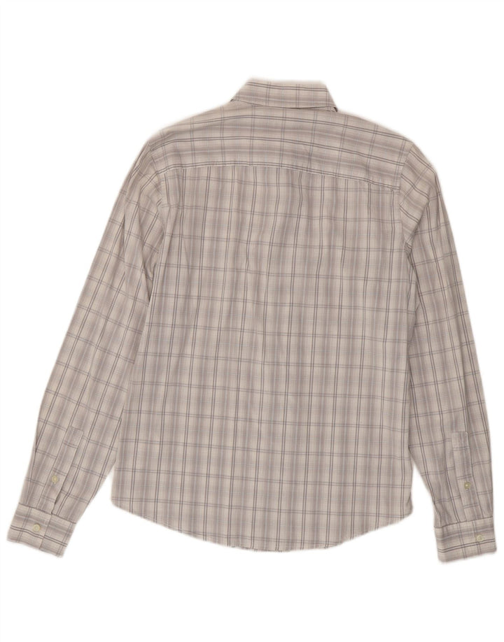 Calvin Klein Jeans Mens Shirt Medium Grey Check Cotton