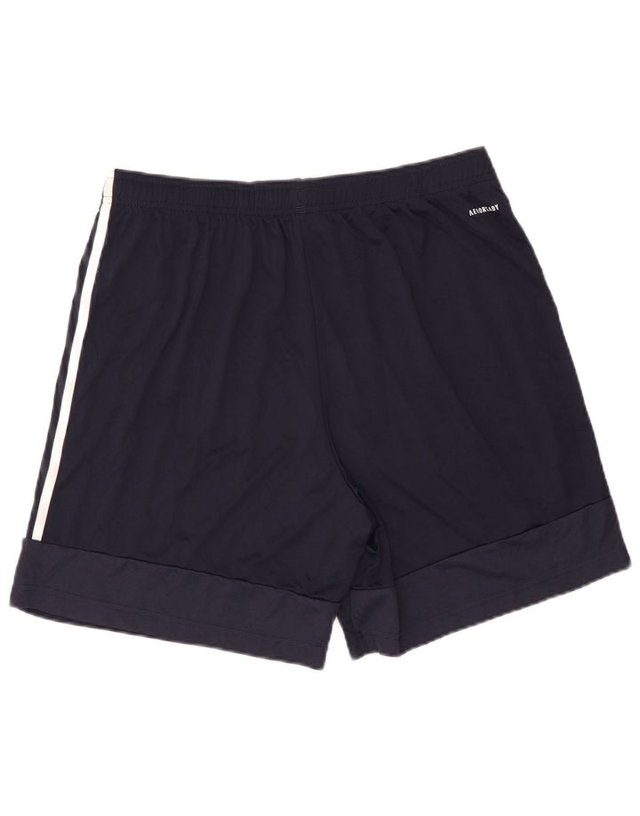 Adidas Mens Aeroready Regular Fit Sport Shorts Large Navy Blue Polyester