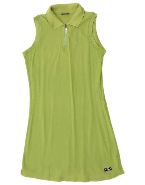 Champion Womens Sleeveless Polo Dress UK 18 XL Green Cotton