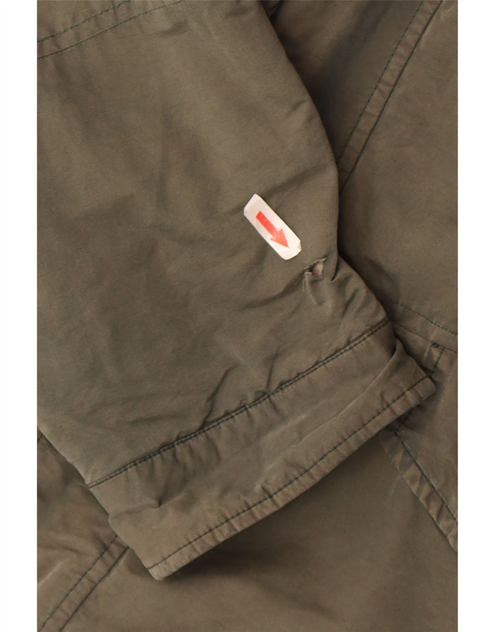 Hackett Mens Hooded Utility Jacket UK 42 XL Khaki Cotton