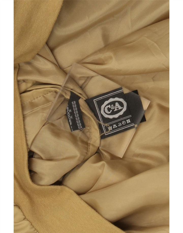 C & A Mens Bomber Jacket IT 58 4XL Beige Polyester