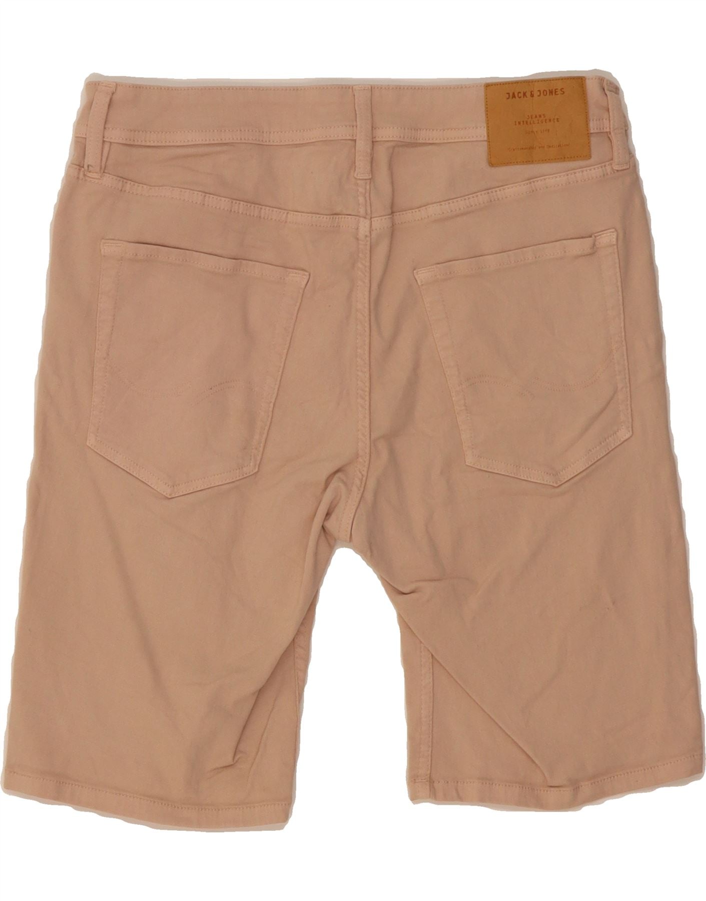 JACK JONES Mens Denim Shorts Medium W32 Beige Cotton Vintage
