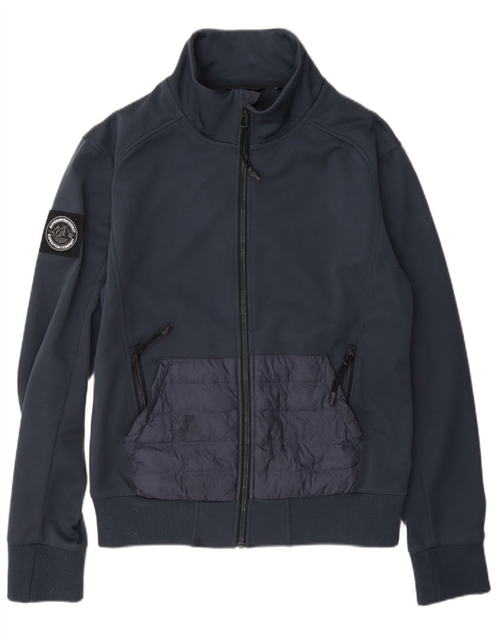 Superdry Mens Tracksuit Top Jacket Small Navy Blue Polyester