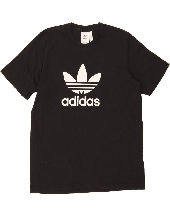 ADIDAS Mens Graphic T-Shirt Top Large Black Cotton Vintage Adidas and Second-Hand Adidas from Messina Hembry 