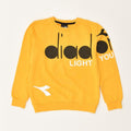 DIADORA Boys Graphic Sweatshirt Jumper 9-10 Years Yellow Cotton | Vintage Diadora | Thrift | Second-Hand Diadora | Used Clothing | Messina Hembry 