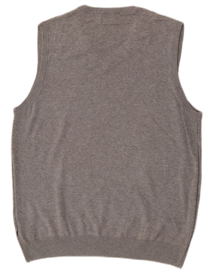 MARKS & SPENCER Mens Blue Harbour Vest Tank Top UK 38/40 Medium Grey