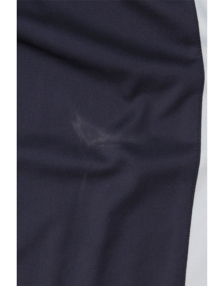 Asics Mens Tracksuit Trousers Large  Navy Blue Colourblock Polyester