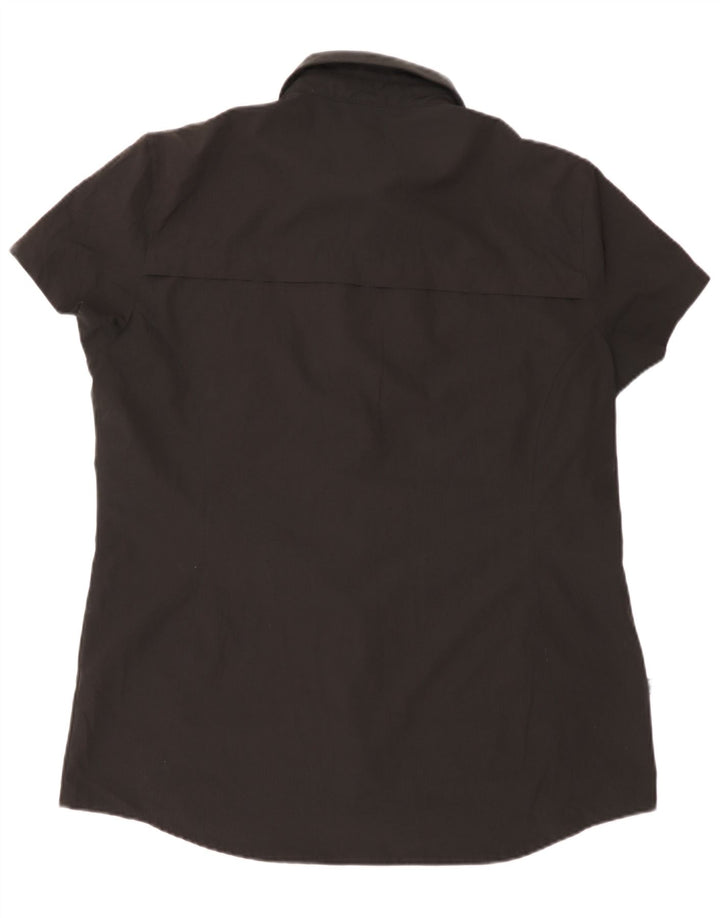 Mountain Warehouse Womens Short Sleeve Shirt UK 16 Large Black Polyester
