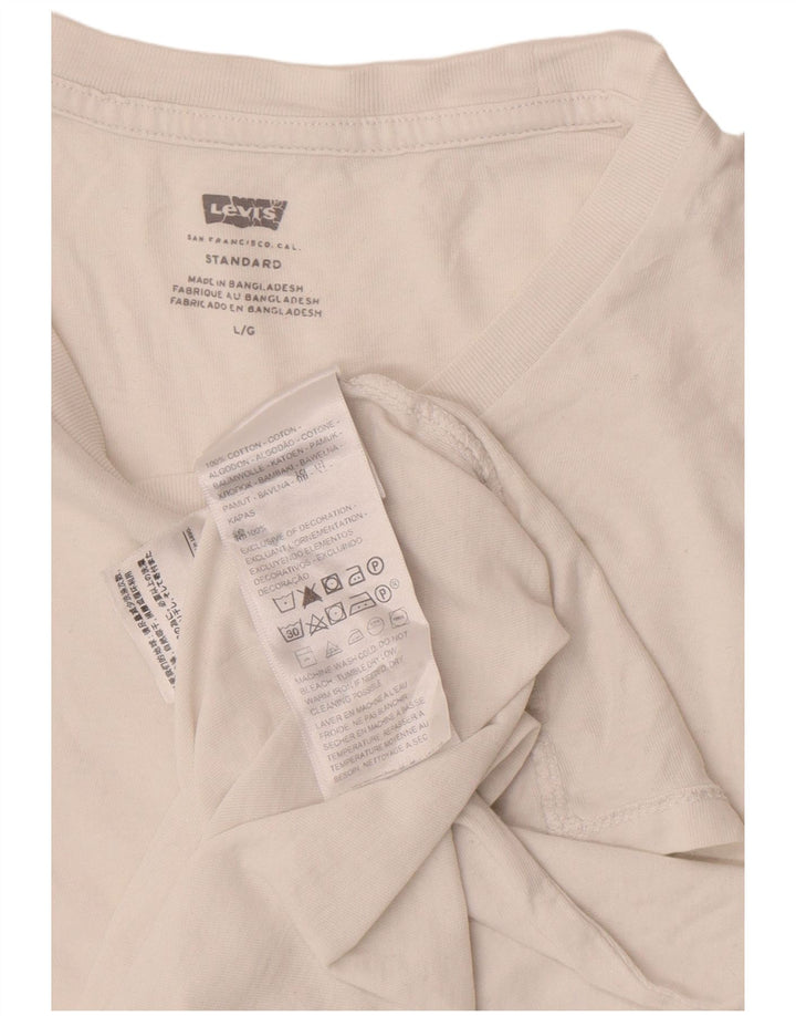 Levi's Mens T-Shirt Top Large White Cotton