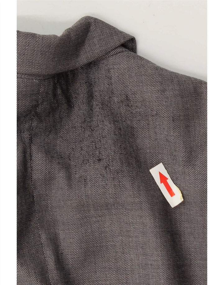 Hugo Boss Womens 2 Button Blazer Jacket UK 12 Medium Grey Wool
