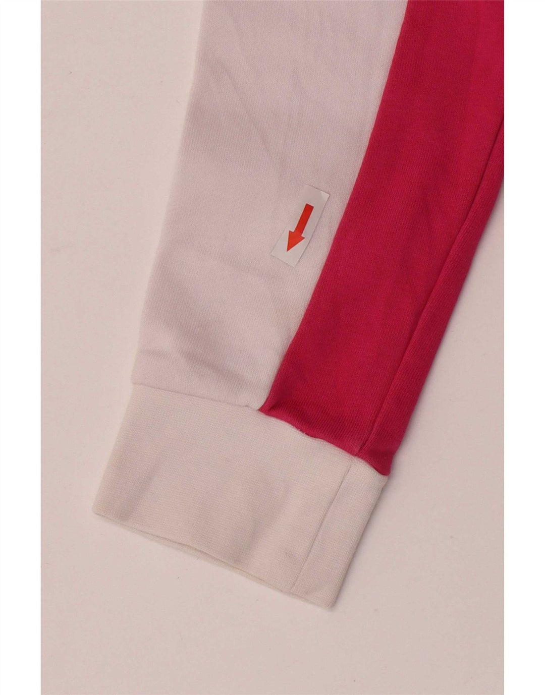 Fila Womens Oversized Crop Sweatshirt Jumper UK 10 Small Pink Colourblock