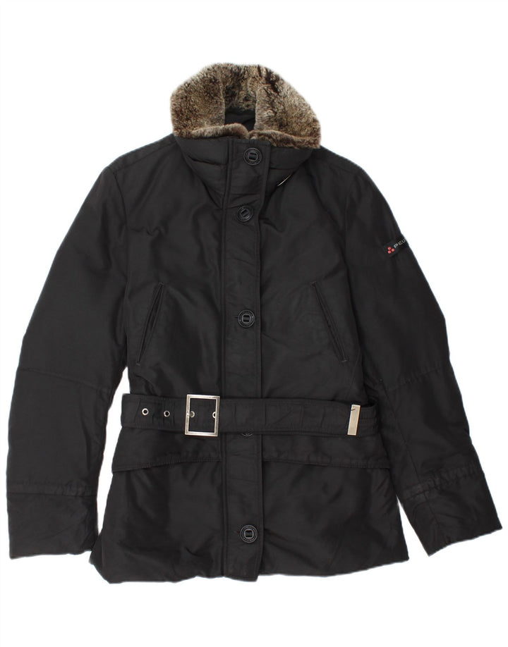 PEUTEREY Womens Windbreaker Jacket IT 42 Medium Black Polyamide Winter