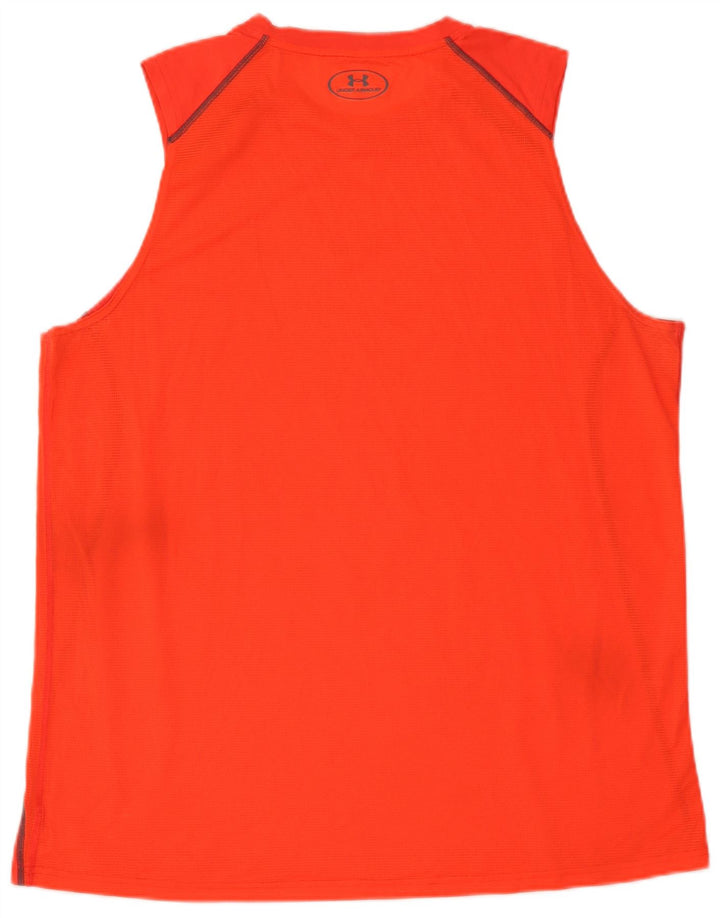 Under Armour Mens Heat Gear Vest Top 2XL Orange Polyester