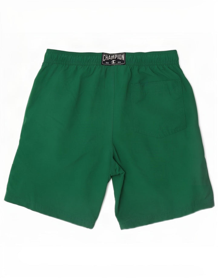 Champion Mens Graphic Swimming Shorts Small Green Polyamide