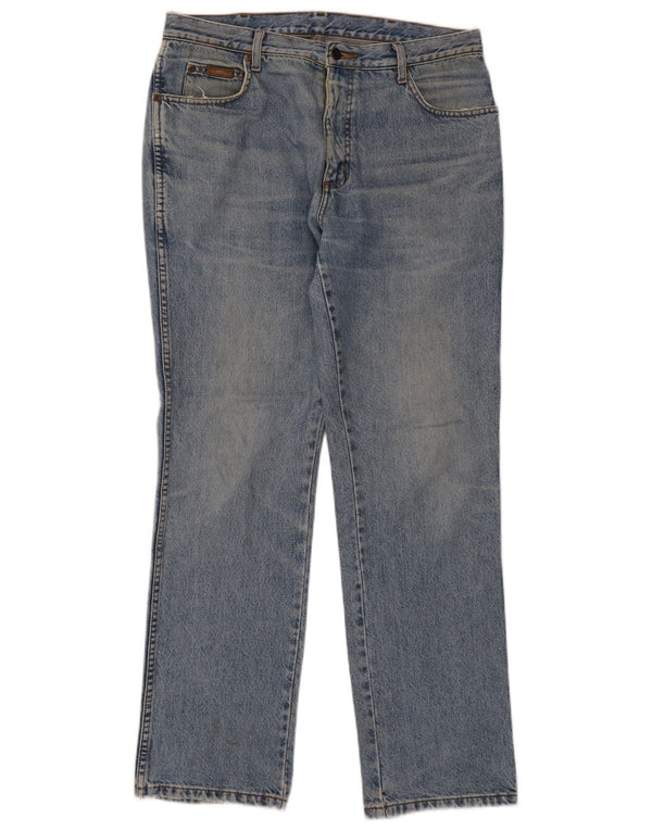 Wrangler Mens Texas Straight Jeans W35 L32 Blue Cotton