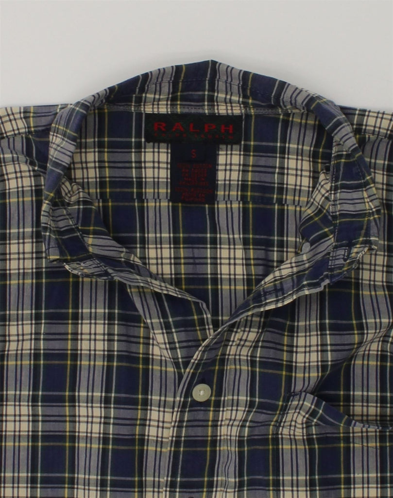 RALPH LAUREN Boys Shirt 11-12 Years Small Navy Blue Check Cotton | Vintage Ralph Lauren | Thrift | Second-Hand Ralph Lauren | Used Clothing | Messina Hembry 