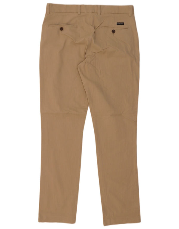 Dockers Mens Slim Chino Trousers W34 L34 Beige Cotton