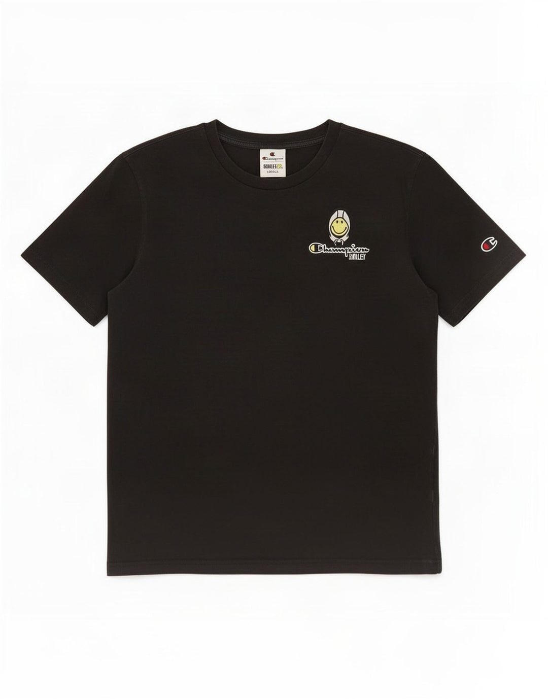 Champion Mens Smiley T-Shirt Top Small Black