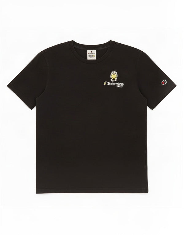 Champion Mens Smiley T-Shirt Top Small Black