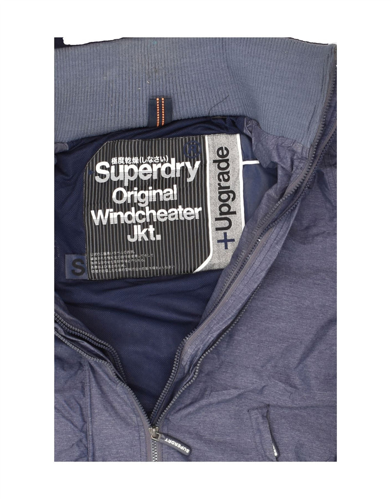 SUPERDRY Mens The Windcheater Hooded Windbreaker Jacket UK 36 Small Blue | Vintage Superdry | Thrift | Second-Hand Superdry | Used Clothing | Messina Hembry 