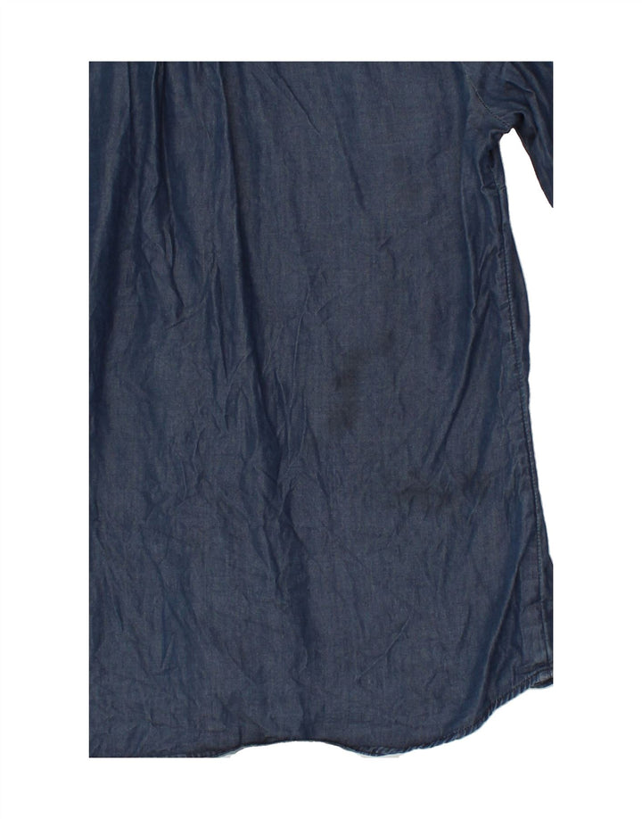 OASIS Womens Shirt Blouse UK 14 Large Navy Blue Lyocell Vintage Oasis and Second-Hand Oasis from Messina Hembry 
