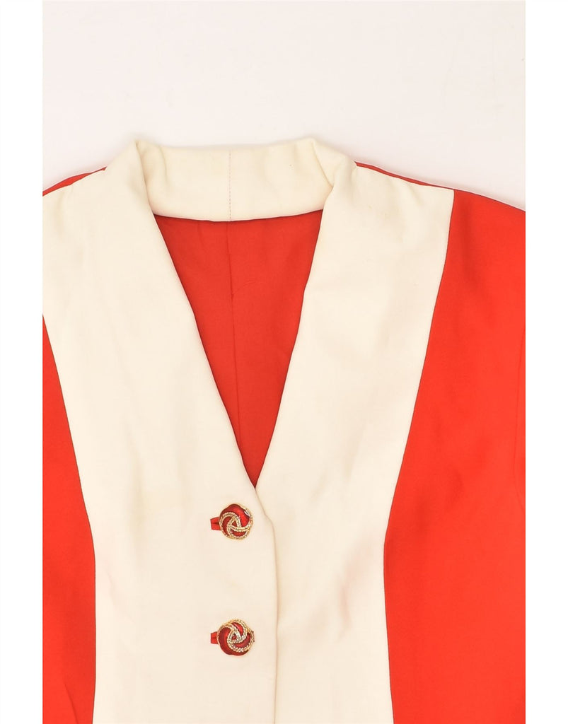 VINTAGE Womens 4 Button Blazer Jacket UK 10 Small Red | Vintage Vintage | Thrift | Second-Hand Vintage | Used Clothing | Messina Hembry 