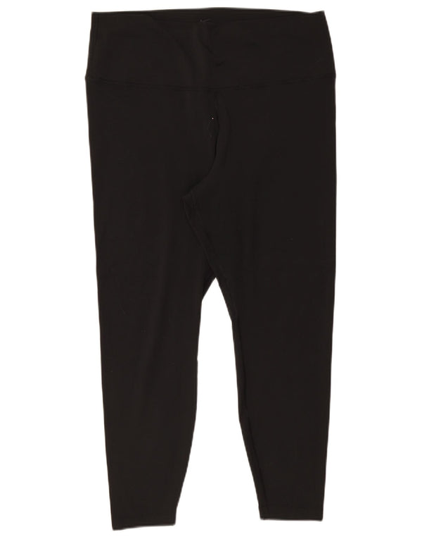 Nike Womens Dri Fit Crop Leggings UK 18 XL Black Polyester